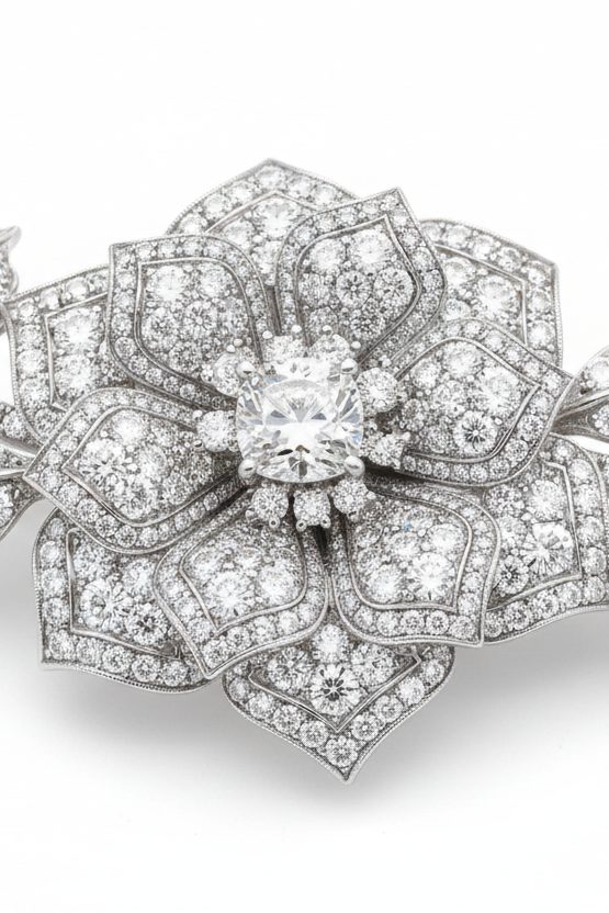 diamond flower jewlary